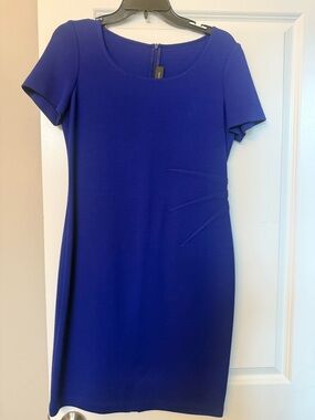 St. John Cobalt Blue Short Sleeve Sheath Dress